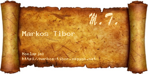 Markos Tibor névjegykártya