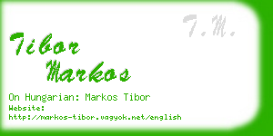 tibor markos business card